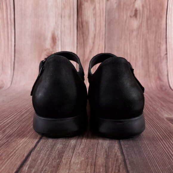 Mephisto Womens Size 10 Jenyfer Nubuck Mary Jane Shoes Black Suede Air-Jet - Picture 12 of 15